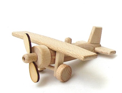Spielzeug kleine Holzflugzeug