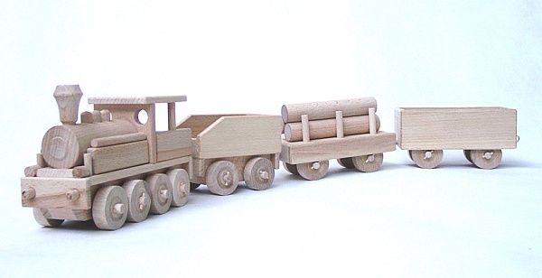 Spielzeug Lokomotive aus Holz