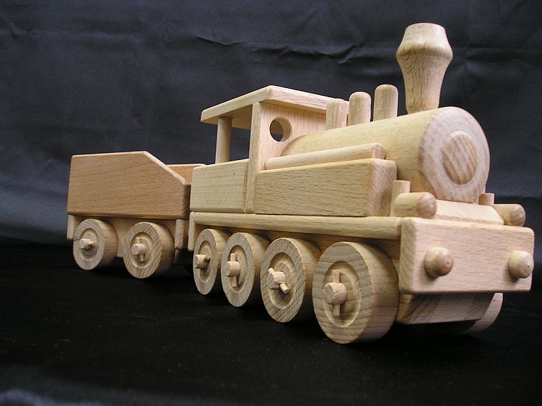 Historische Spielzeug Lokomotive aus Holz