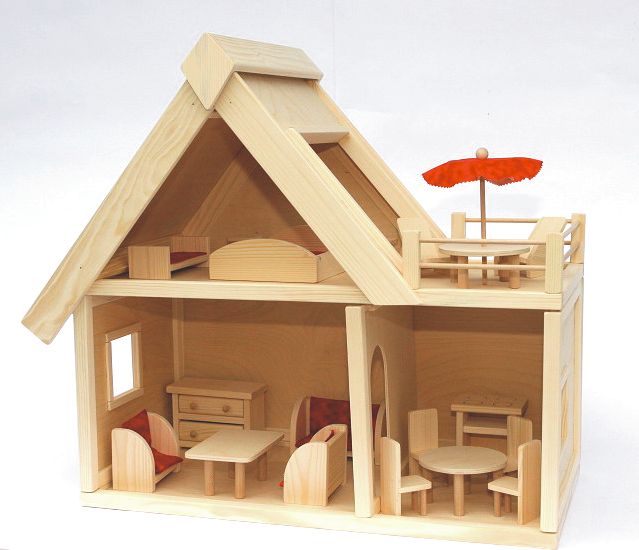 Holzspielzeuge pupenhaus fur madchen.