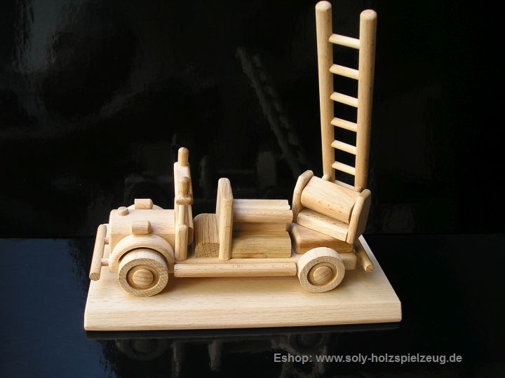 Feuer-LKW-Spielzeug Feuerwehrwagen aus Holz