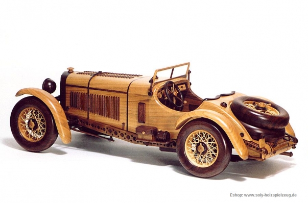 Mercedes Benz SSKL SPORT (1931) Modell aus Holz