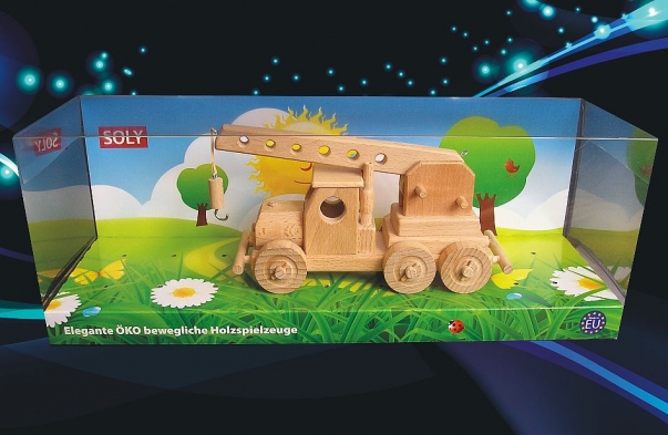 Holzkranwagen Geschenk Spielzeug