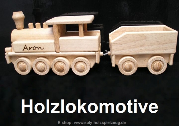 Lokomotive aus Holz - Spielzeug