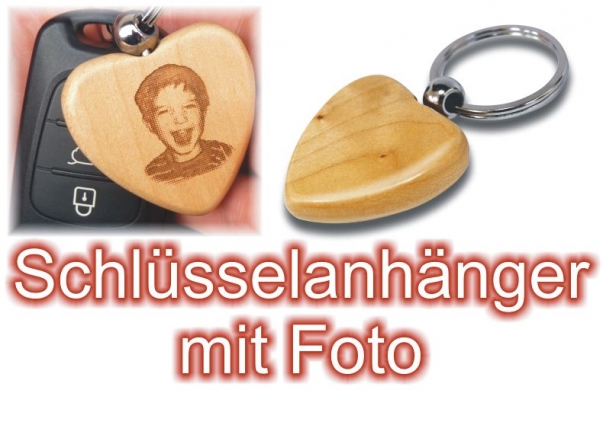 Schlusselanhanger Herz mit Foto