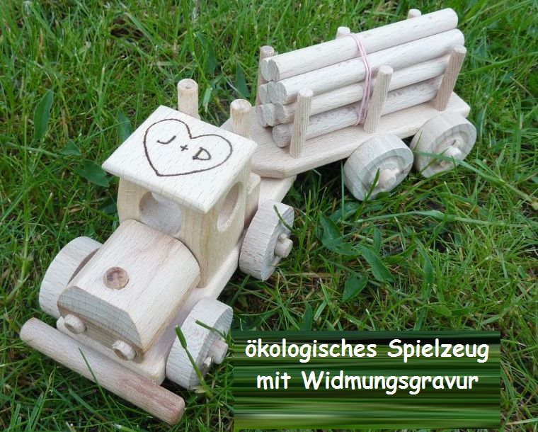 LKW Holzspielzeug mit Gravur