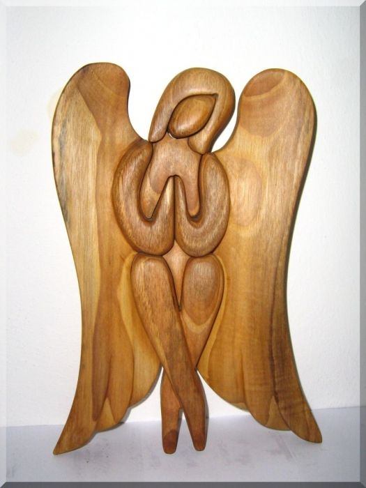 Engeln-aus-Holz-Figuren
