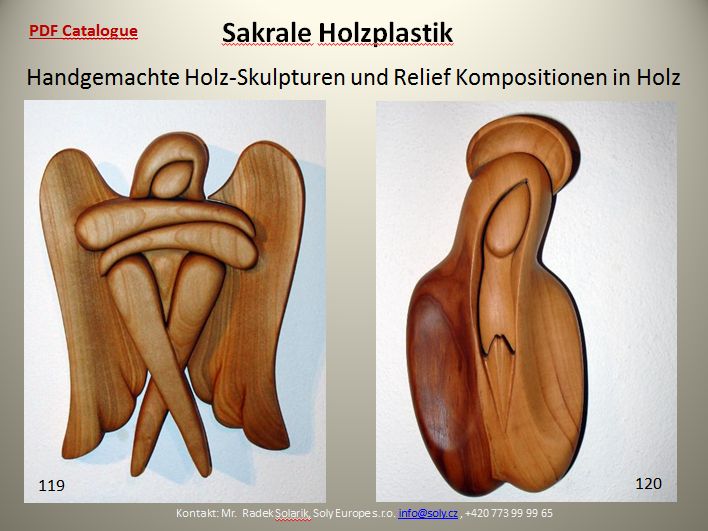 Engeln und Heiligen aus Holz Statuette