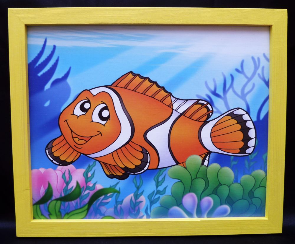 Fische Bilder Rahmen an der Kinderzimmer-Wand