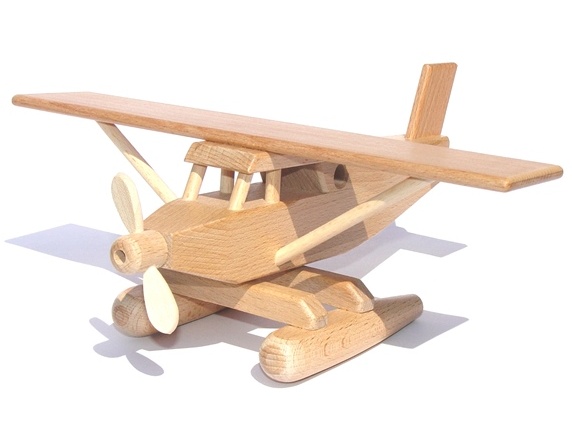 Spielzeug Wasserflugzeug aus Holz