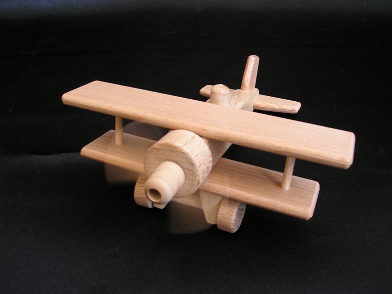 Deutch Holzspielzeuge fur Jungen Flugzeug Doppeldecker.
