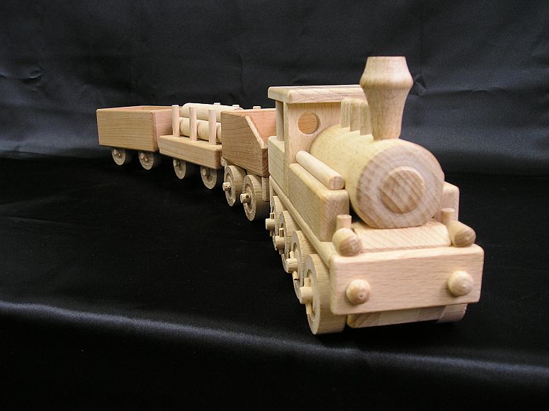 Dampflok Spielzeug aus Holz