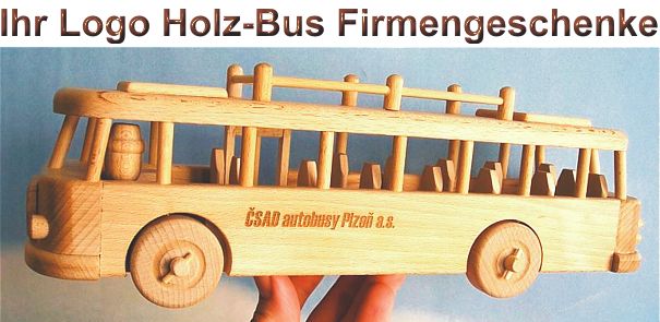 Firmengeschenke Bus aus Holz Spielzeug