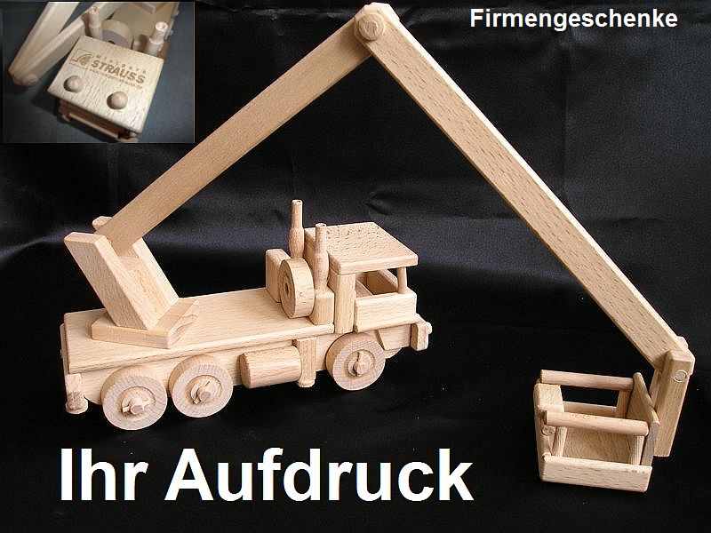 Hubarbeitsbühne aus Holz Werbegeschenke