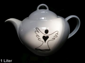 Hochwertiges Porzellan Teekanne mit einem Engeln