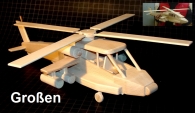 Apache Große Hubschrauberspielzeug aus Holz