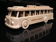 Spielzeug Bus aus Holz, Natur