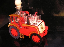 Rot Traktor Geburtstagsflasche