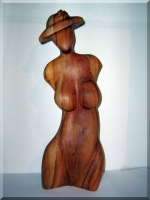 Torso der Frau aus Holz, Akt
