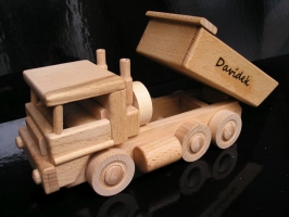 Geschenk Holzspielzeug LKW Kipper