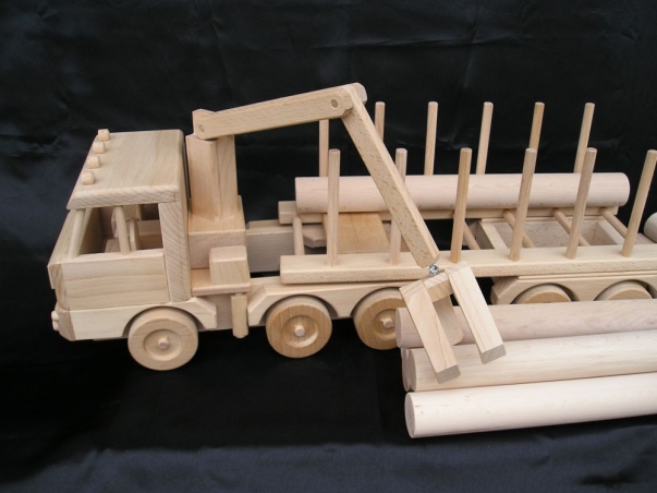 Holz-Transporter LKW 60 cm, Geschenke Holzspielzeug