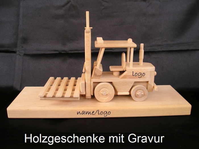 Gabelstapler Spielzeug Geschenke Gravur