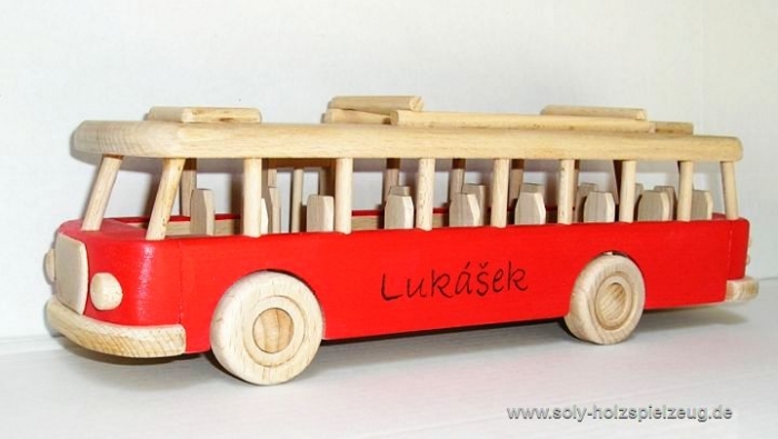 Roten Bus Spielzeug Geschenk aus Holz