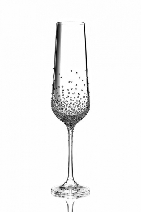 Champagnerglas mit Swarovski-Kristallen