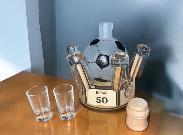 Fußball Geschenkflasche Glasflache