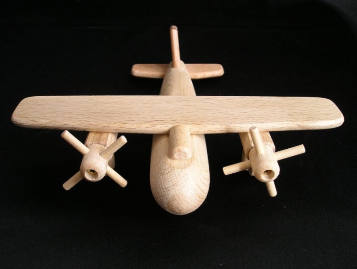 bomber-holzflugzeug-modells