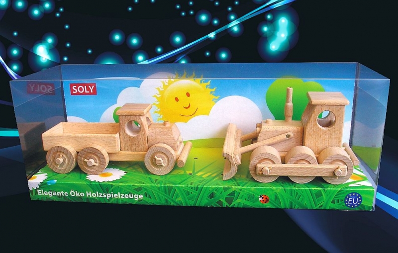 Holzspielzeug Baby Lastwagen + Bulldozer
