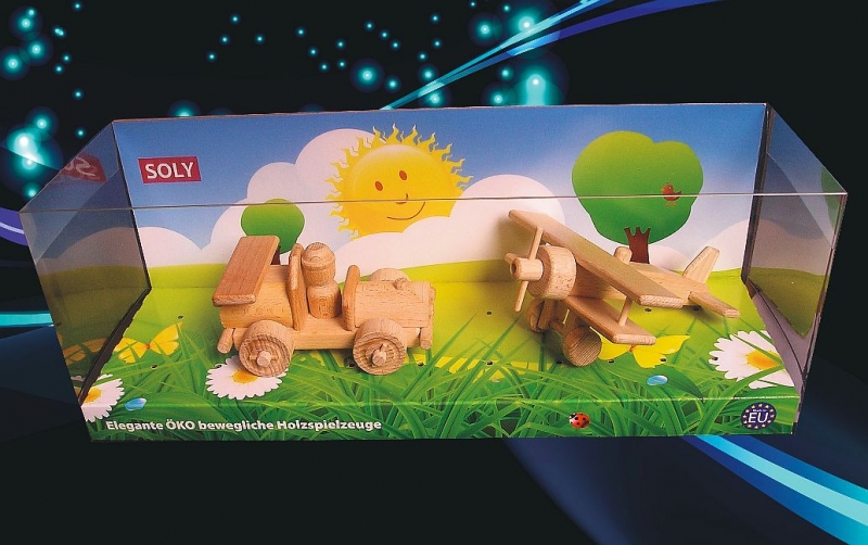 Holzspielzeug Set – Holzauto und Flugzeug