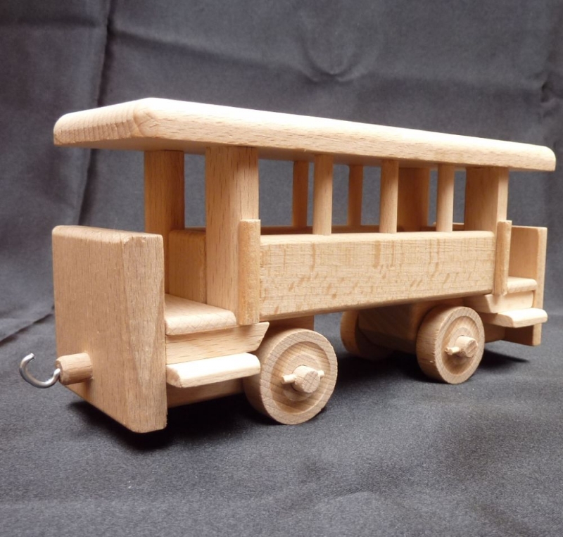 Holzwagon zum Schmalspurbahn – Spielzeug