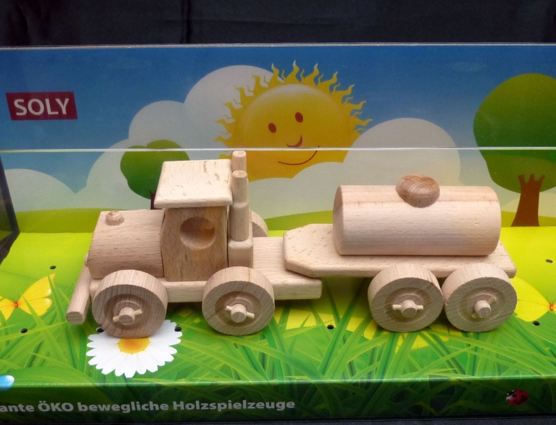 Holzspielzeug Tankwagen LKW Spielzeug für Kinder