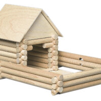 Holzbausatz für 17 Gebäude und Holzbausteine Walachia