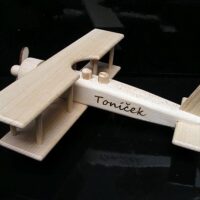 Holz-Doppeldecker Flugzeug Geschenkmodell Spielzeug