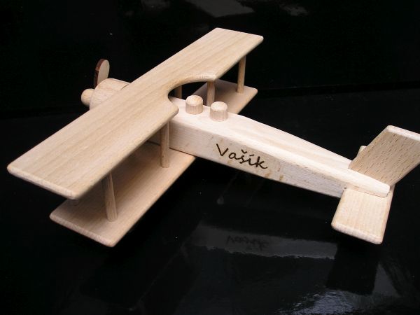 Geschenkmodell Flugzeug Holzspielzeug