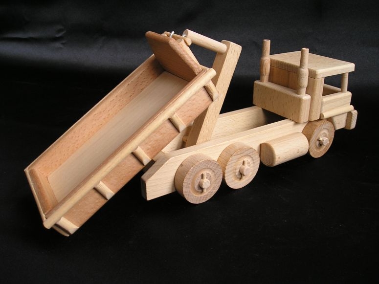 Holzspielzeug LKW Holzlastwagen mit Container
