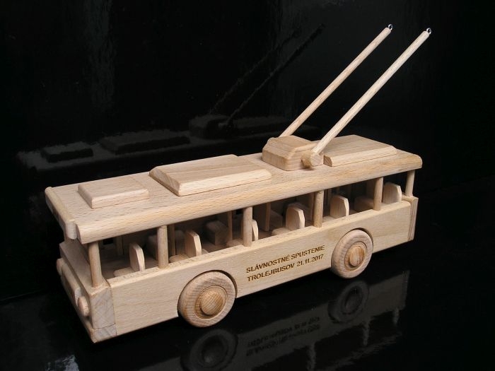 Obus - Trolleybus Kinder Holzspielzeug