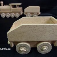 Holzwagen für Lokomotivspielzeug, Zug