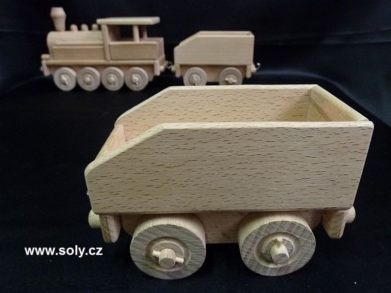 Holzwagen für Lokomotivspielzeug, Zug