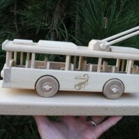 Trolleybus Holzspielzeug, Holzgeschenke