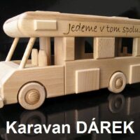 Geschenk für Caravan-Fans Holzkaravan
