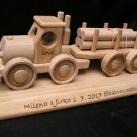 Forstfahrzeug, Lkw, Holzspielzeug