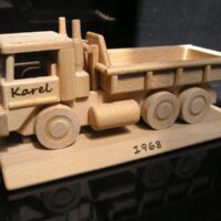 Holz LKW Geschenk für Fahrer eines Baustellenfahrzeugs