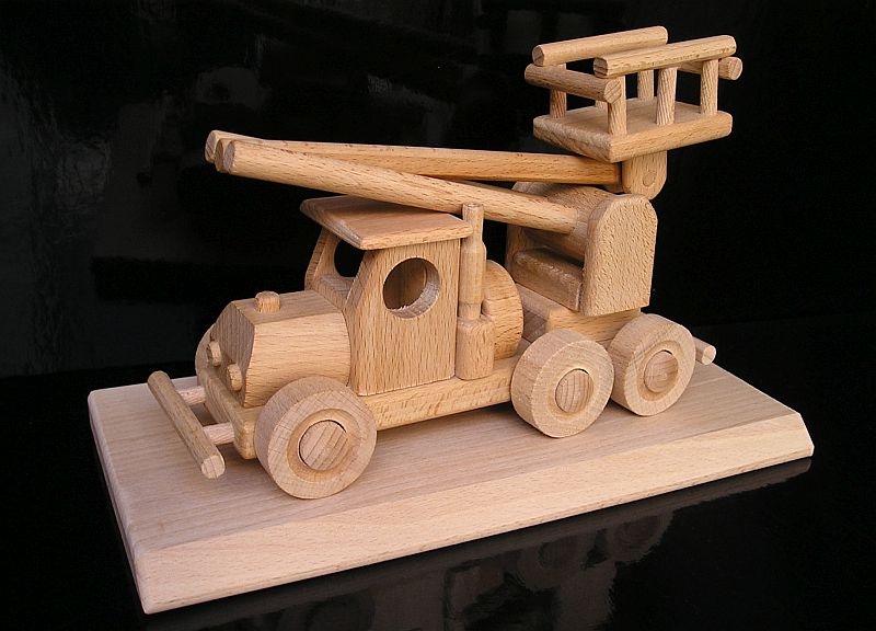 Montagebühne Holzmodell Fahrzeug Geschenk für Bauarbeiter