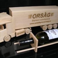 Holz-Truck Geschenk Lkw mit Flaschenhalter