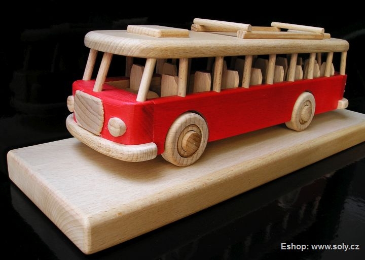 Holzgeschenk Spielzeug Bus