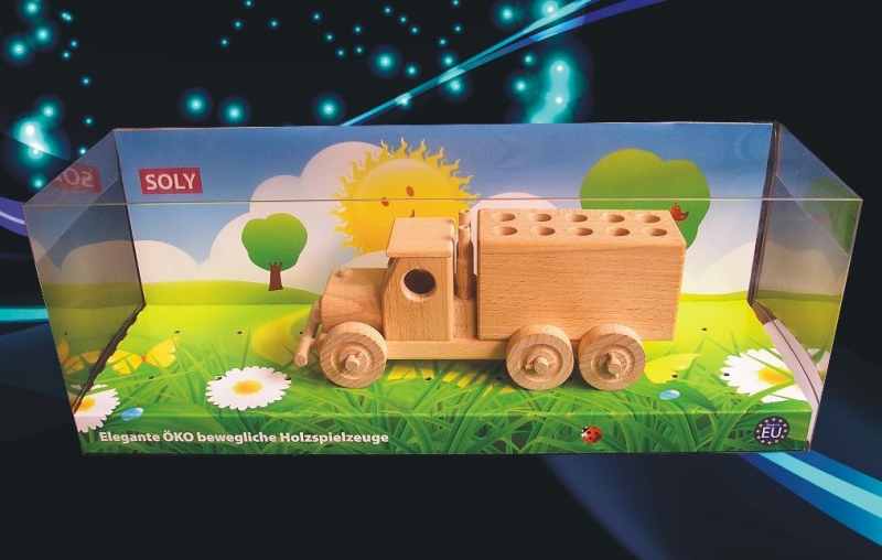 Holzspielzeug Auto als Stifthalter