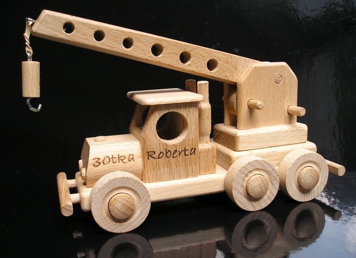 Holz-Autokran Spielzeug für Kinder